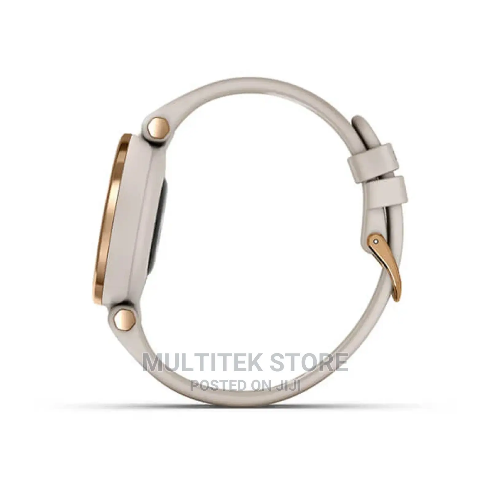Garmin Lily Rose Gold Bezel With Light Sand Case and Silicon
