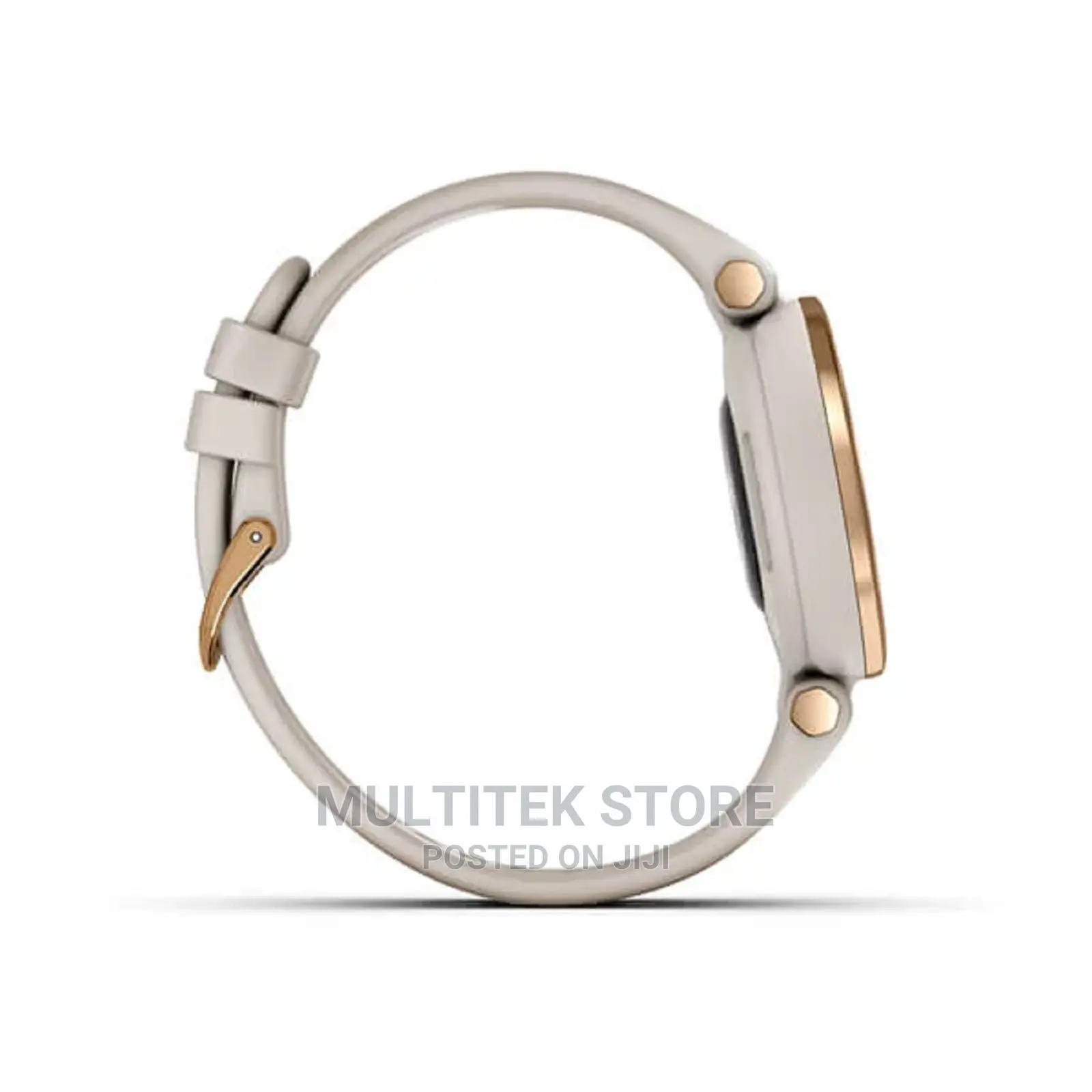 Garmin Lily Rose Gold Bezel With Light Sand Case and Silicon