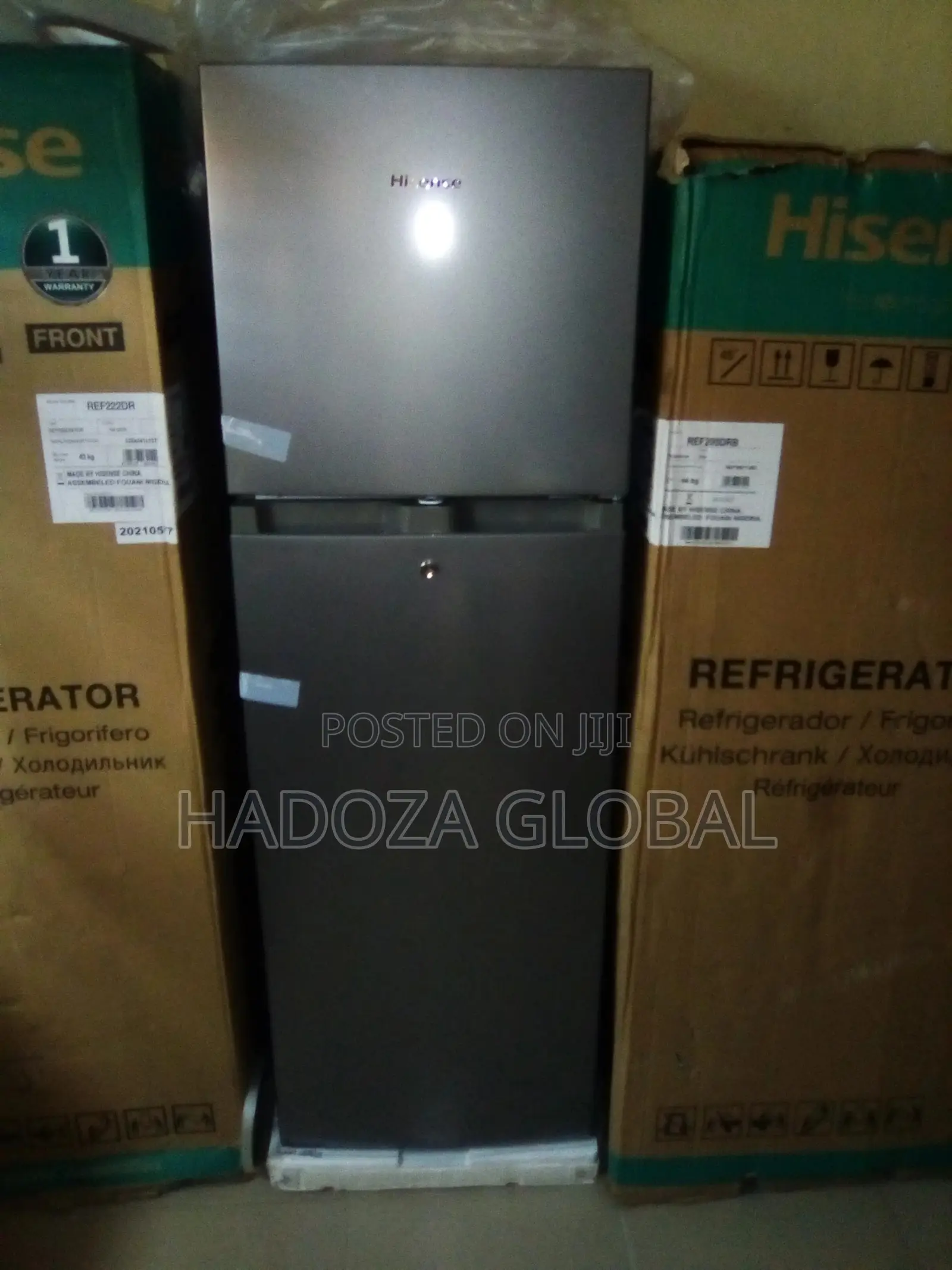 Hisense 165litres Double Door Silver Refrigerator REF222DR
