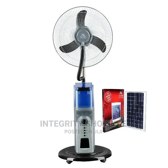 Andrakk Rechargeable Water Mist Fan + 10wats Solar Panel