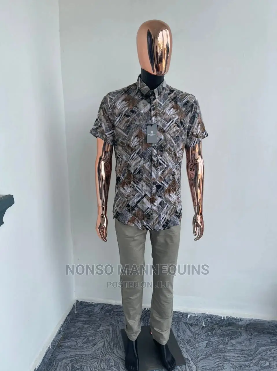 Rose Gold Matt Black Body Male Mannequins