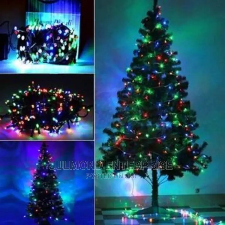 6ft Xmas Tree + Colour Led Lights + Balls for Decoration