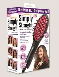 LCD Display Ceramic Hair Straightening Brush Comb