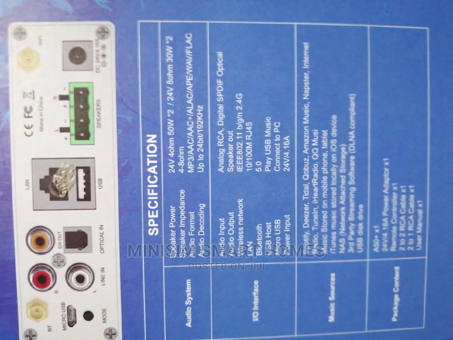 A50+ Arylic Wifi Bluetooth Home Amplifier