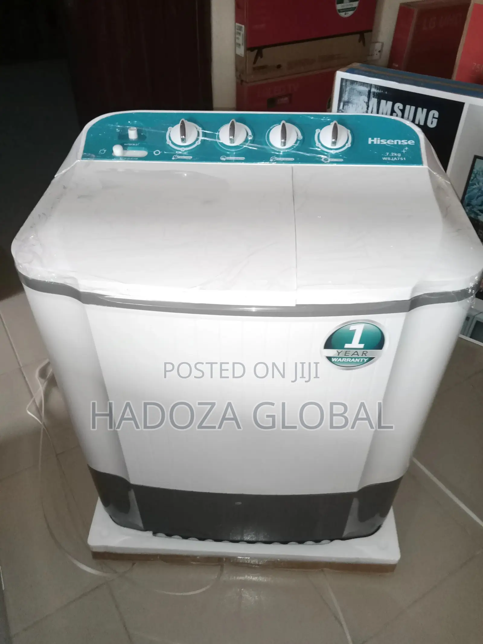 Hisense 7.2kg Twintub Washing Machine With Top Load Wsja751