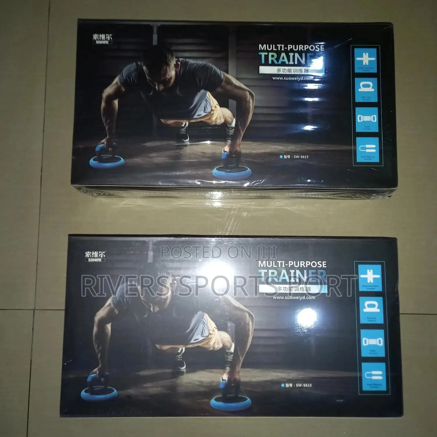 3in1 Multipurpose Trainer Abdominal Roller Wheel, Pushup, Chest Expand