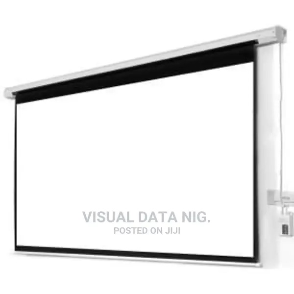 Electric Projector Screen- 96 X 96 With Remote Control