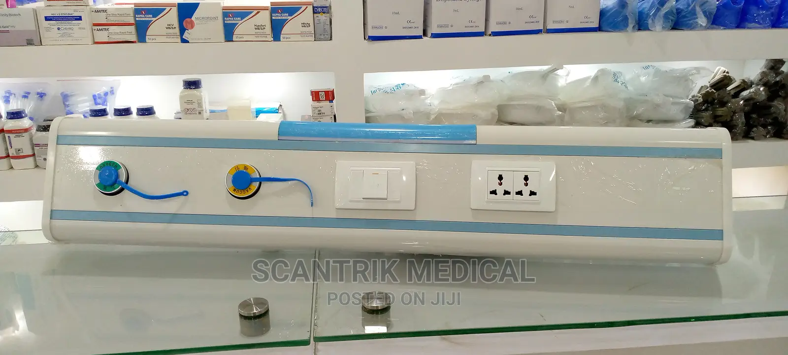 Horizontal Wall Mounted Hospital Bed Head Panel Unit