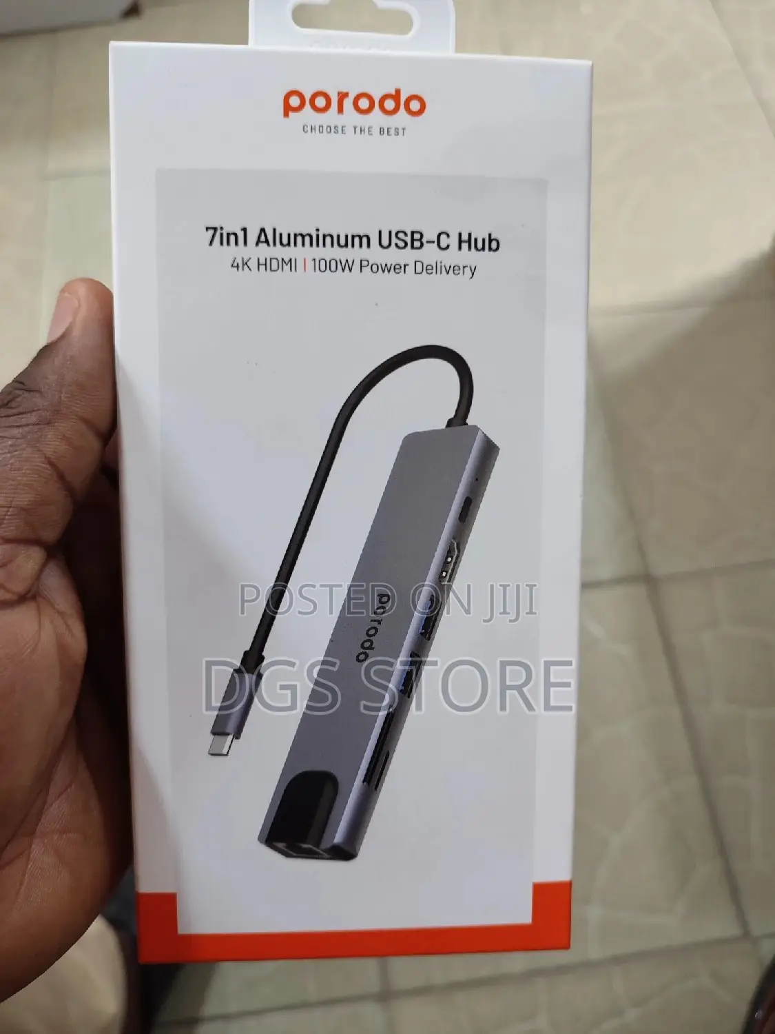Porodo 7 in 1aluminum USB C Hub