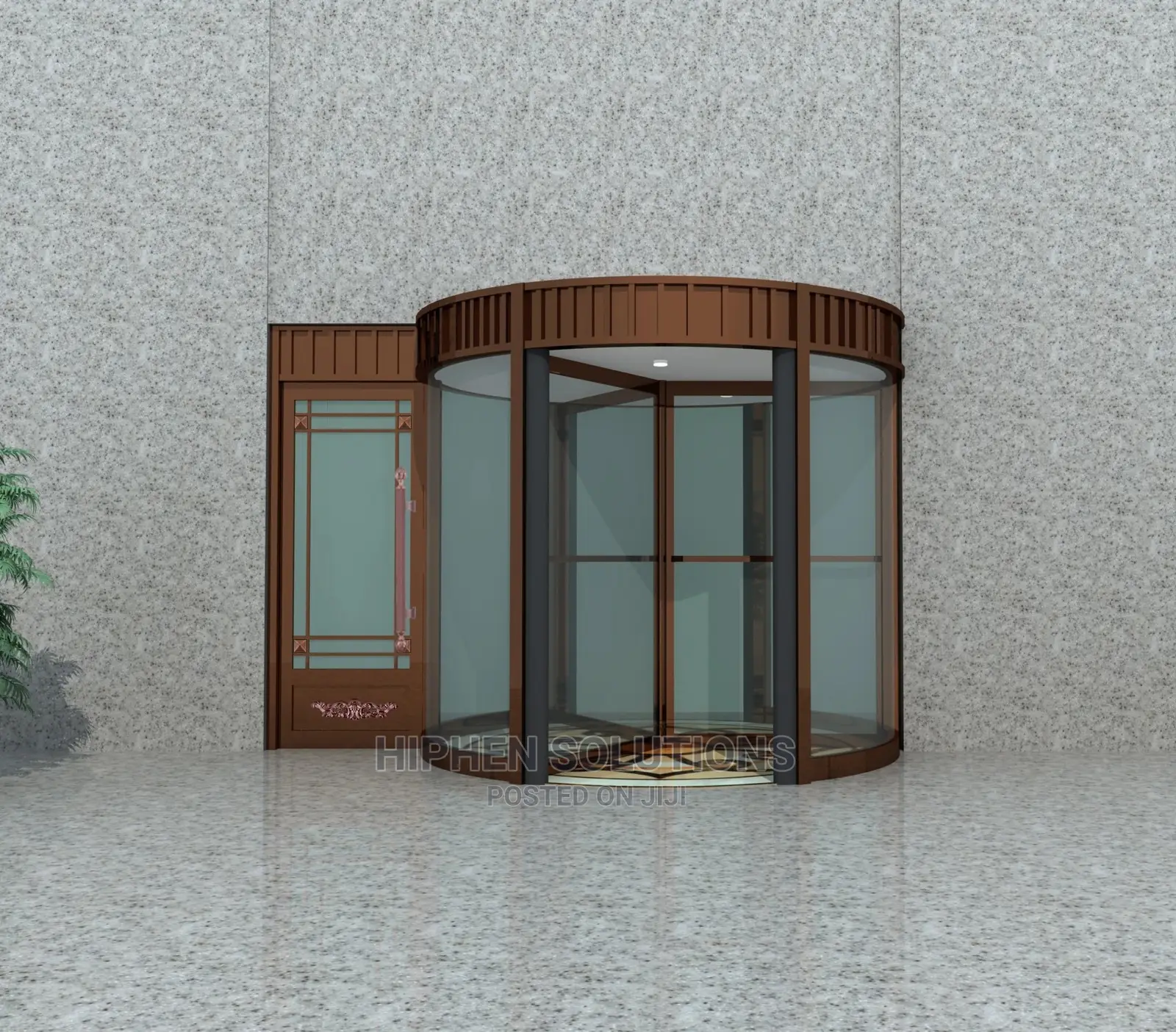 3-Wing Automatic Glass Revolving Door