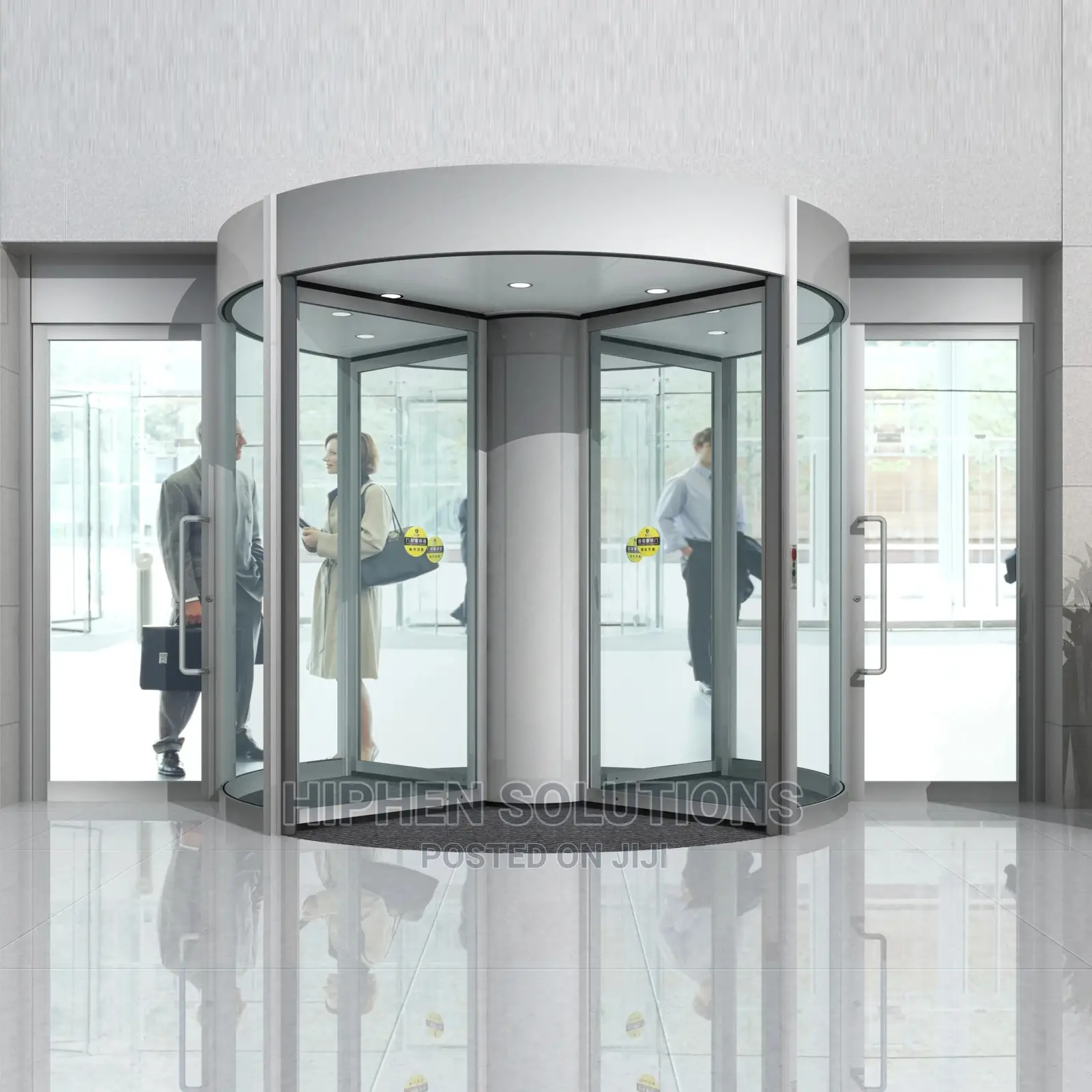Whole Glass Crystal Automatic Revolving Door
