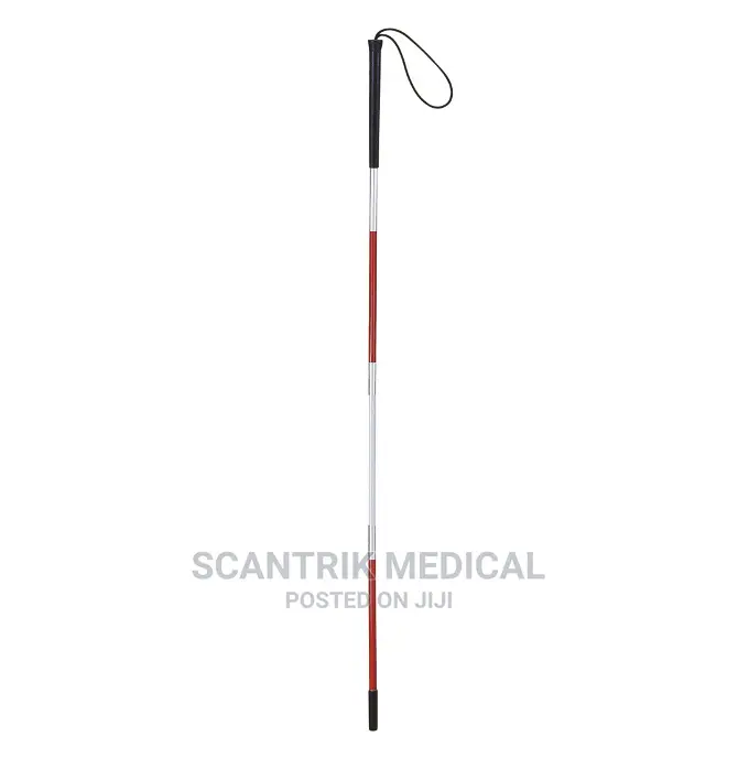 White Cane Blind Folding Walking Stick Night Reflective