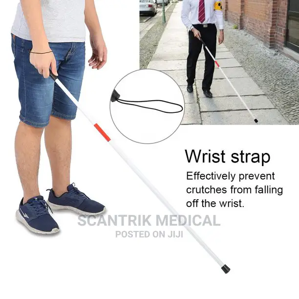 Folding Blind Cane Reflective Red Folding