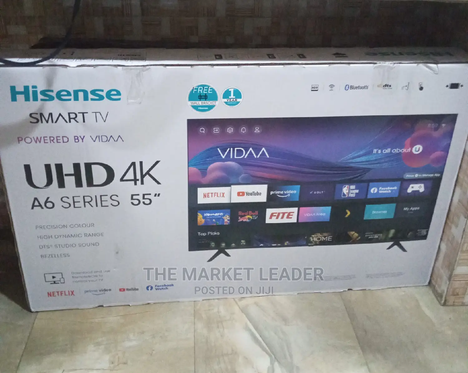 Hisense 55'' Uhd Smart Tv A6n Free Wall Bracket