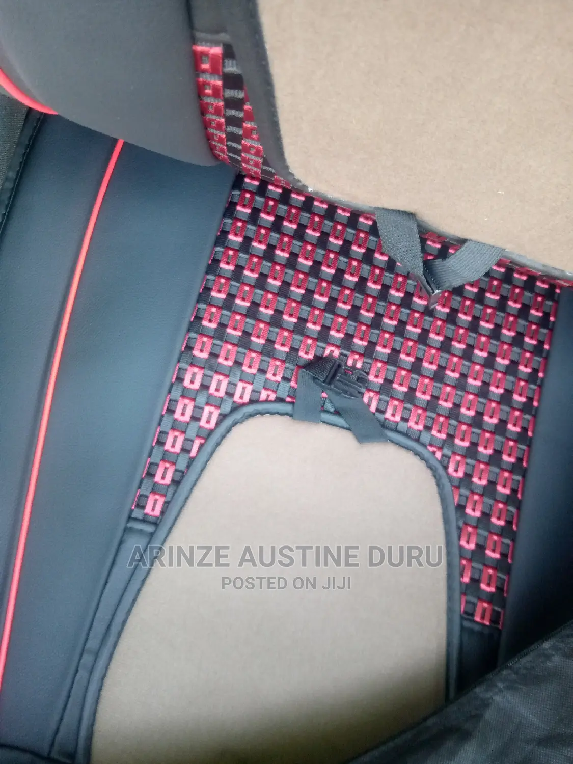 Foreign Leather Seat Cover Mix Red