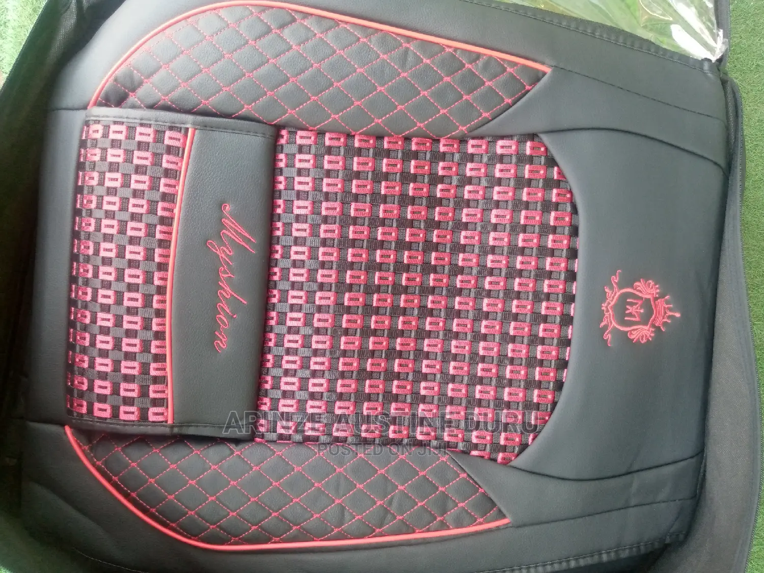 Foreign Leather Seat Cover Mix Red