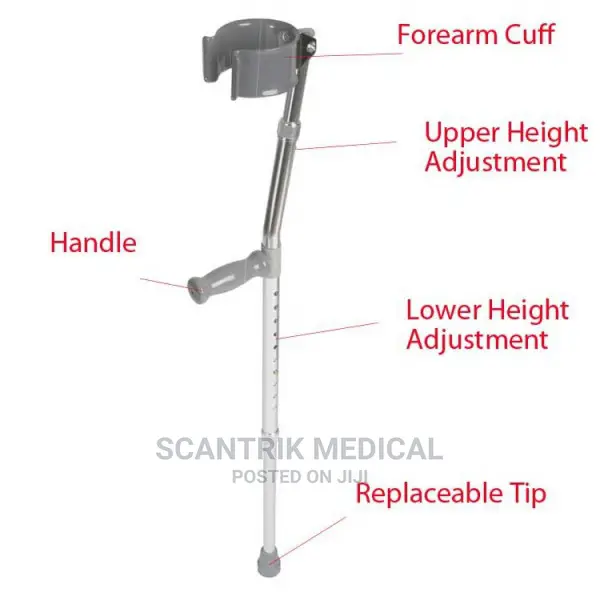 Elbow Crutches Black/White