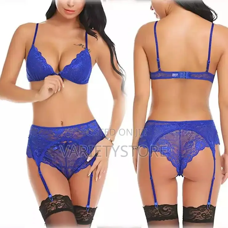 3 Piece Sexy Lingerie Women Costumes G-String Underwear Set
