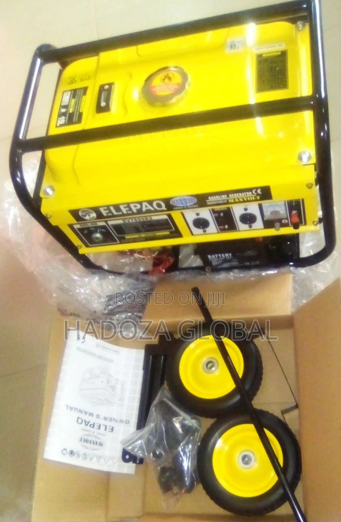 Elepaq 5kva Automatic Petrol Gen + Handles, Keys and Battery