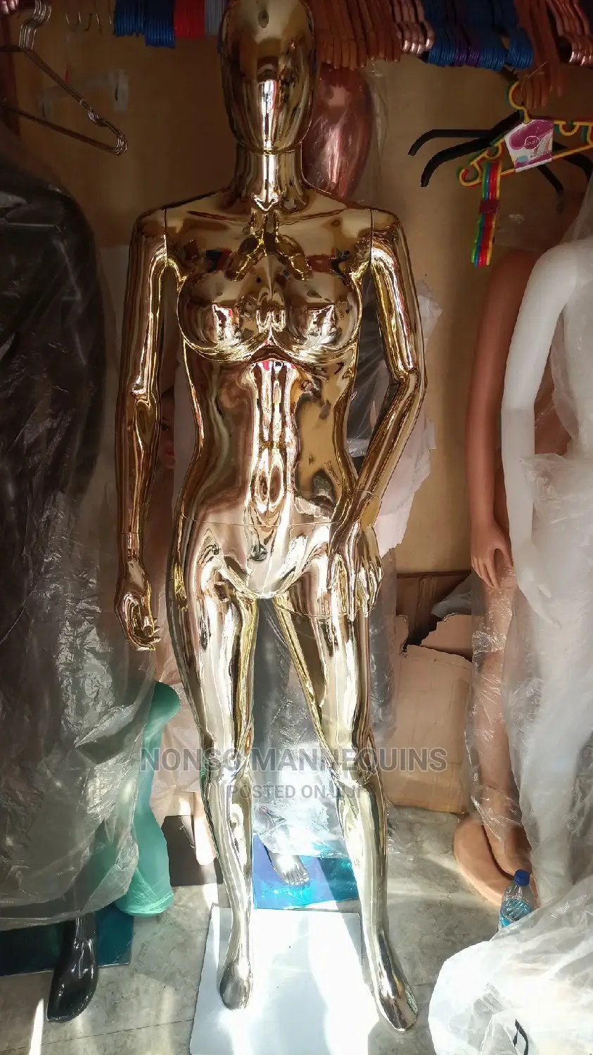Size 10 Gold Chrome Female MANNEQUINS Faceless