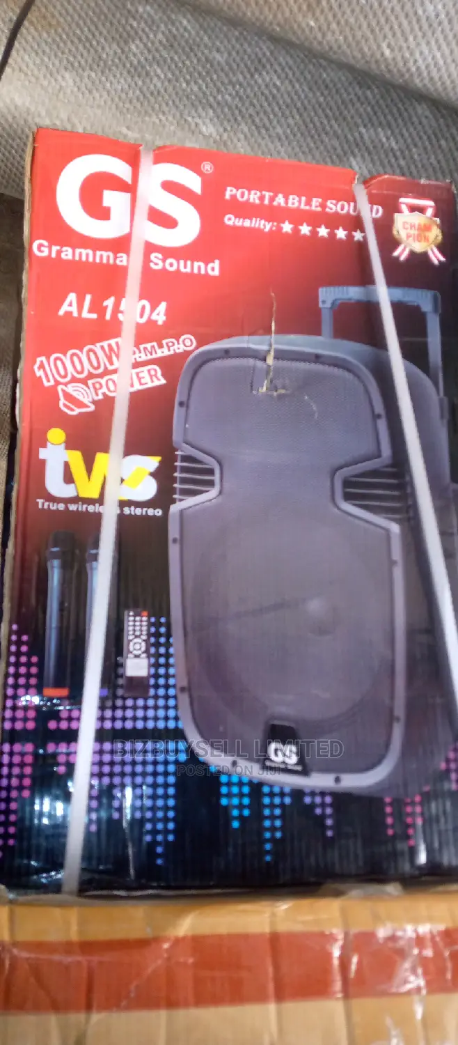 15" Mobile PA System With Remote and 2 Microphones.