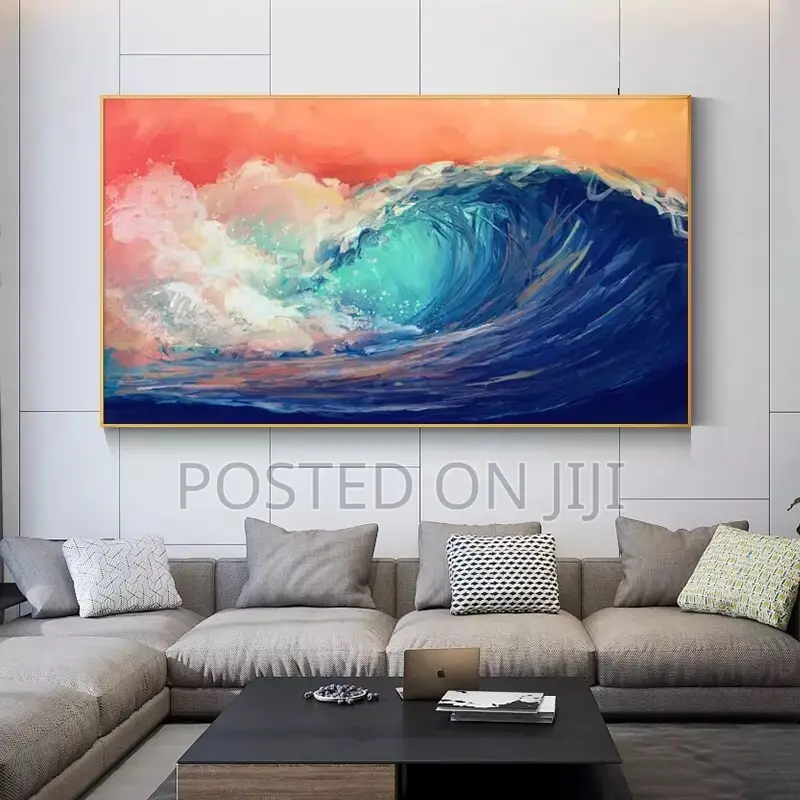 Abstract Oil Waves Landscape Posters