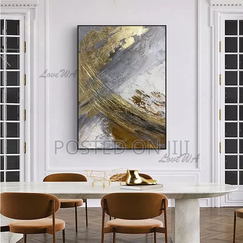 Abstract Gold Foil Paintings 100%