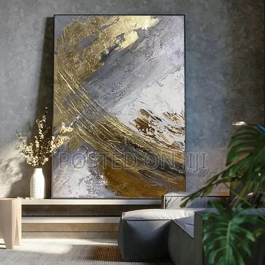 Abstract Gold Foil Paintings 100%