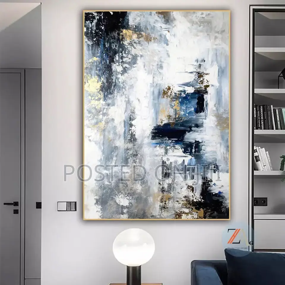 Blue Morten Abstract HD Hand-Painted Oil Painting Canvas