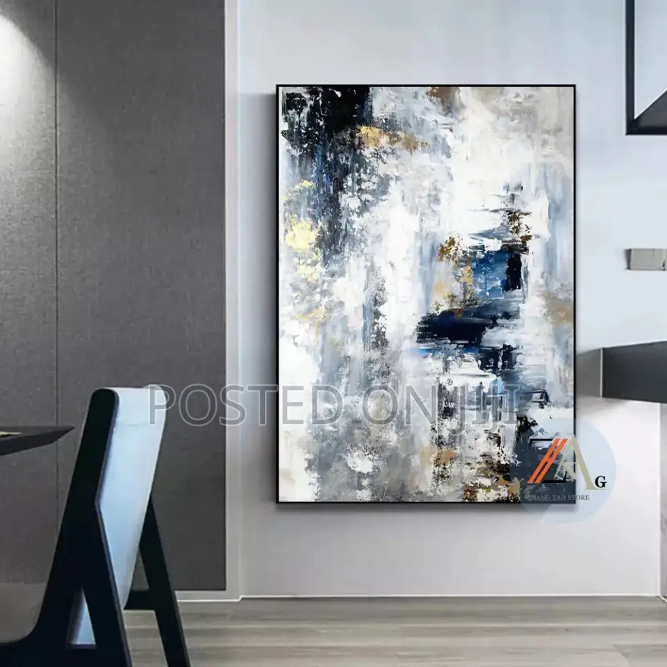 Blue Morten Abstract HD Hand-Painted Oil Painting Canvas