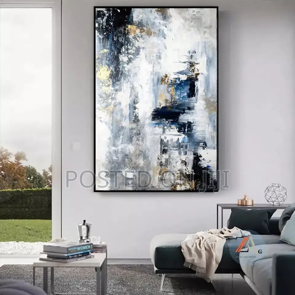 Blue Morten Abstract HD Hand-Painted Oil Painting Canvas