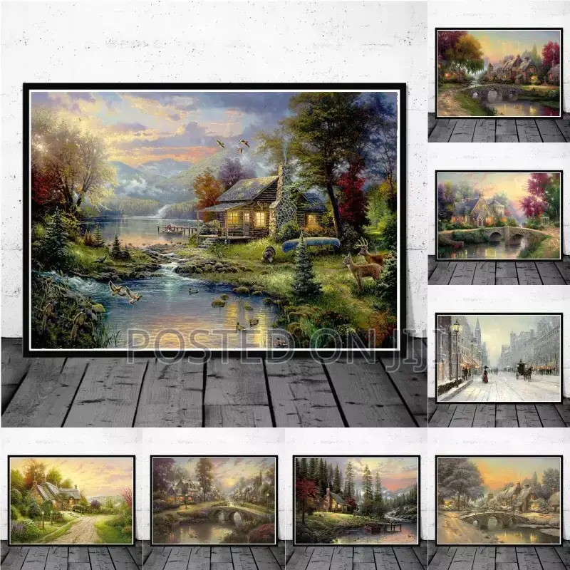 Thomas Kinkade Landscape Oil Painting