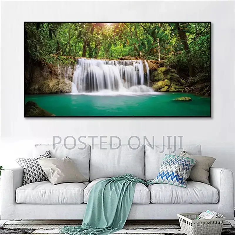 Landscape Natural Waterfall Paintings Wall Art