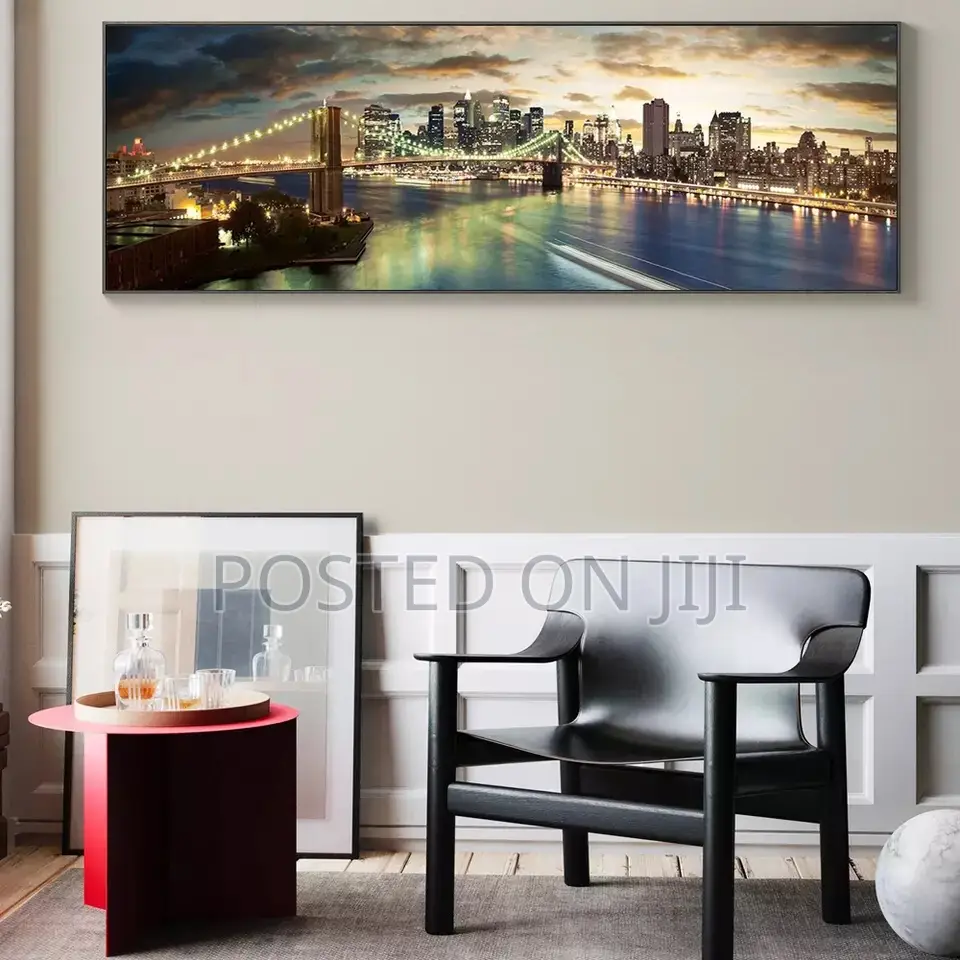 Night View of Brooklyn Breach Landscape Canvas Painting