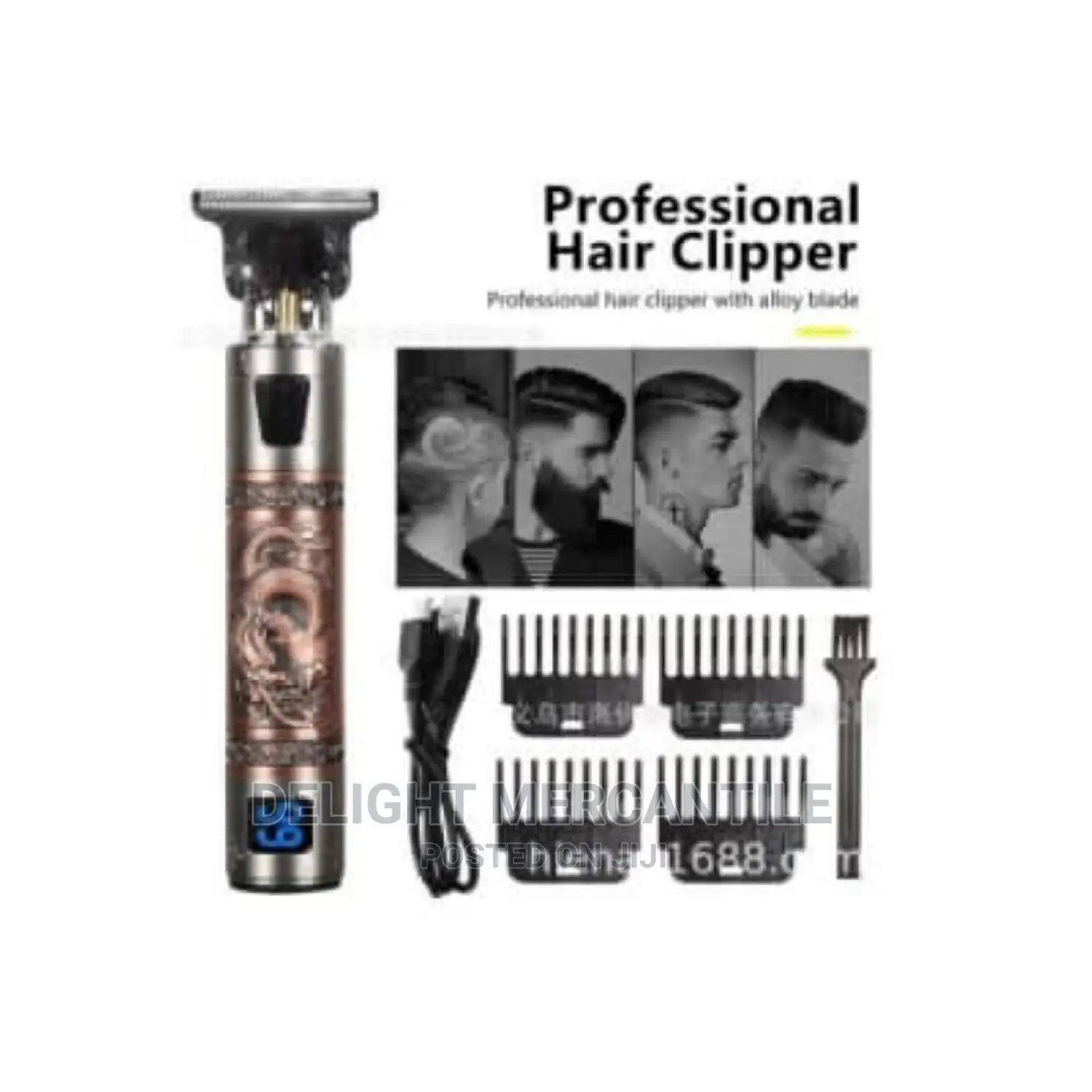Vintage T9 Rechargeable Digital Cordles Hair Trimmer Clipper