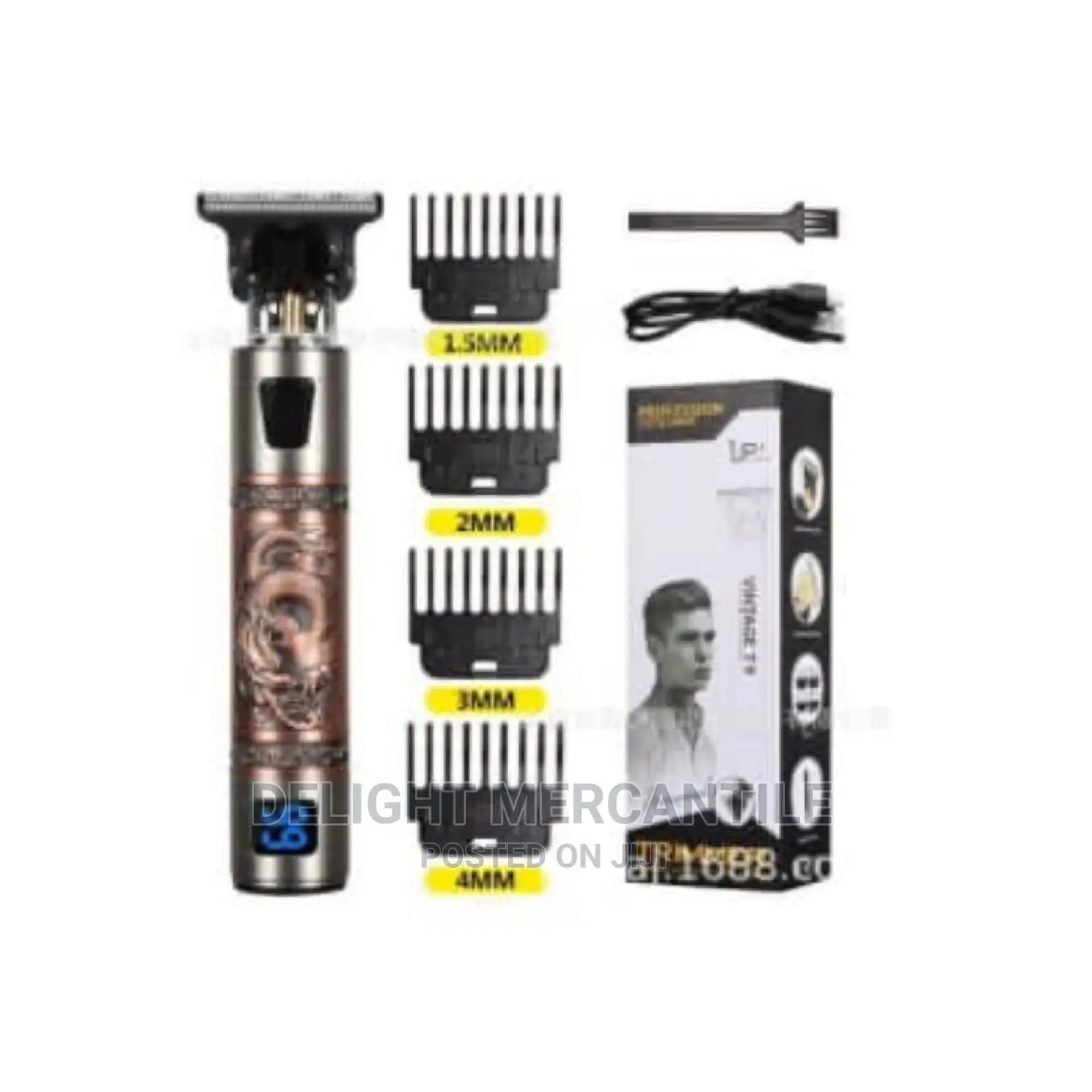 Vintage T9 Rechargeable Digital Cordles Hair Trimmer Clipper