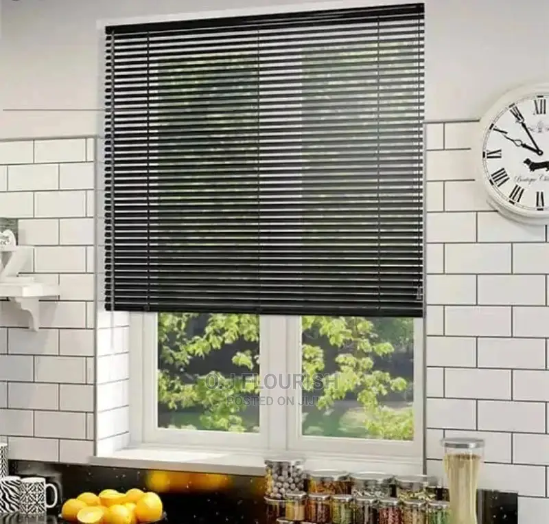 25mm Black Aluminium Window Blinds