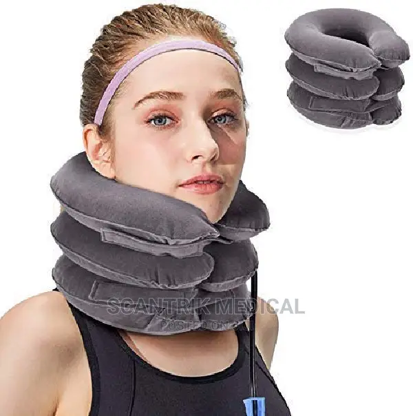 Inflatable Cervical Neck Traction Collar Device Stretcher