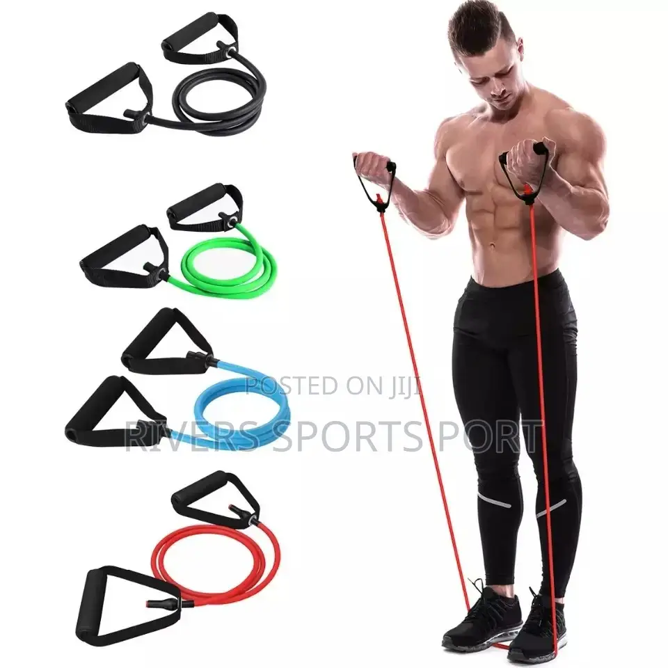 Deluxeb 120cm Resistance Bands Rope Elastic Gym Fitness