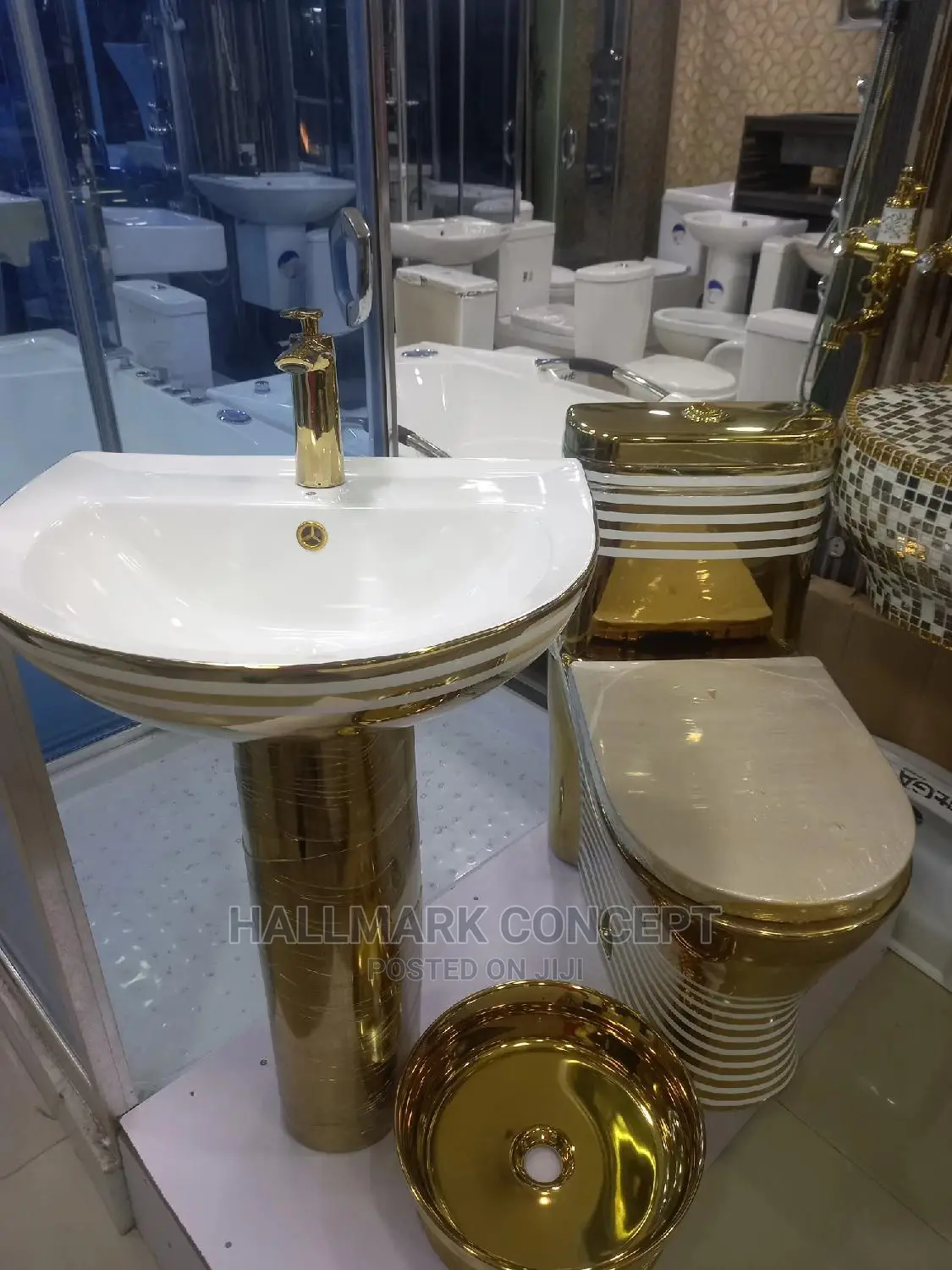 Executive Gold Stripes Water Closets.