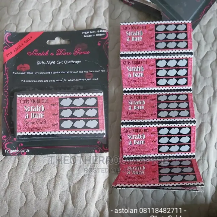 12pcs Bachelorette Party Dare Scratch Card Party Game