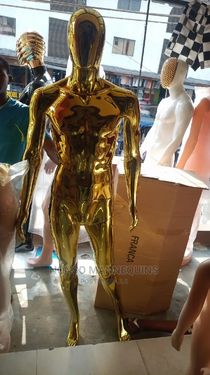 Full Body Male Gold Chrome Display MANNEQUINS