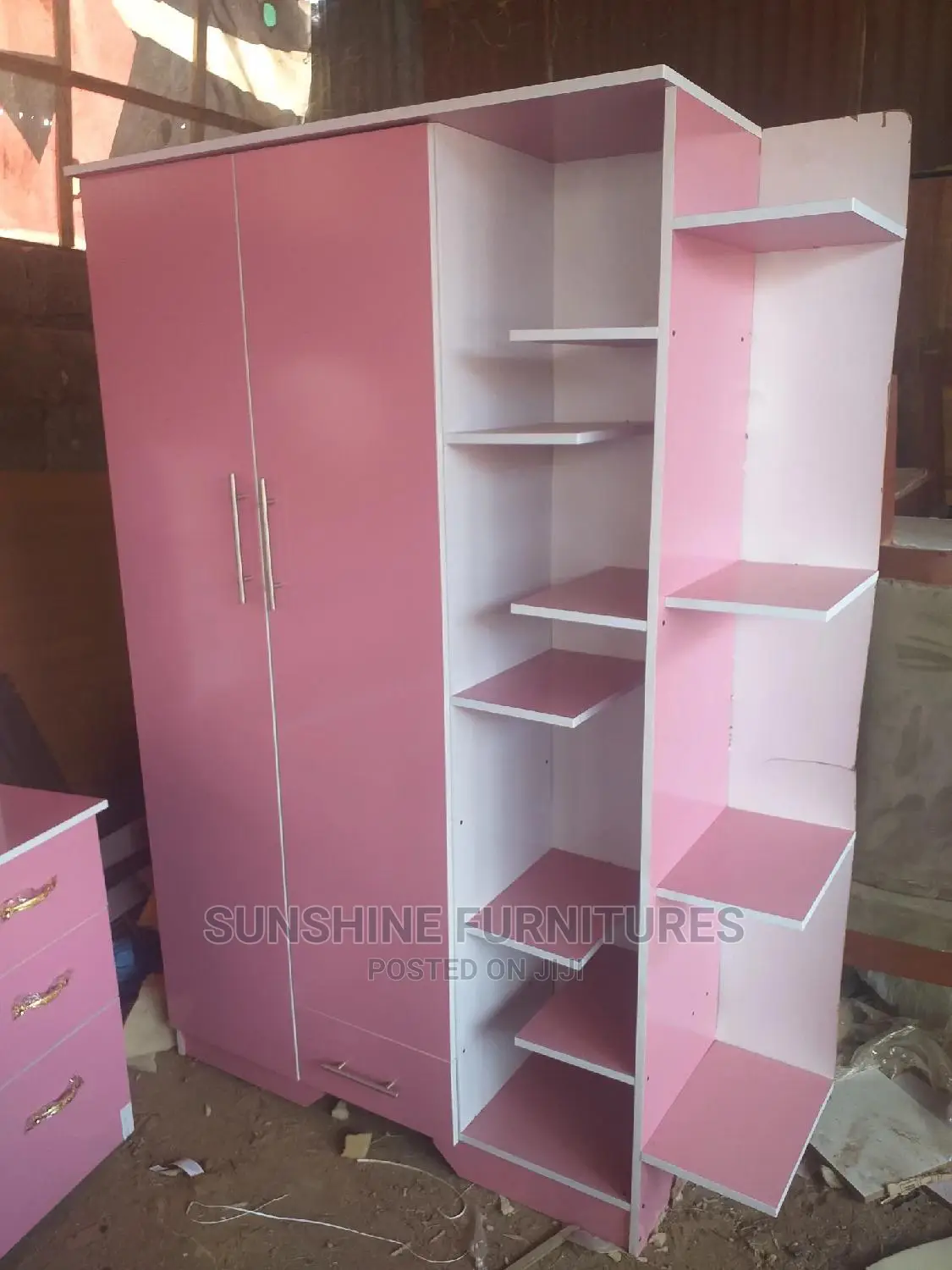 Two Door Wardrobe With Shoe Rack Made With Imported Wood