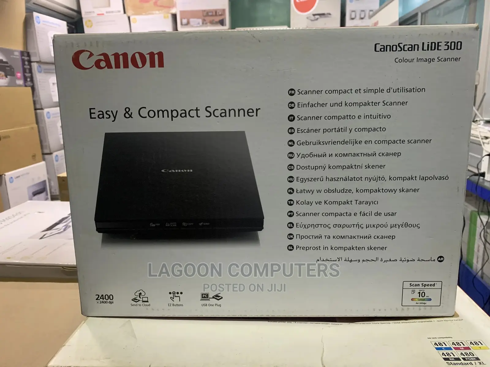 Canon Lide 300 Colour Flatbed Scanner - Black, 2400x2400 Dpi