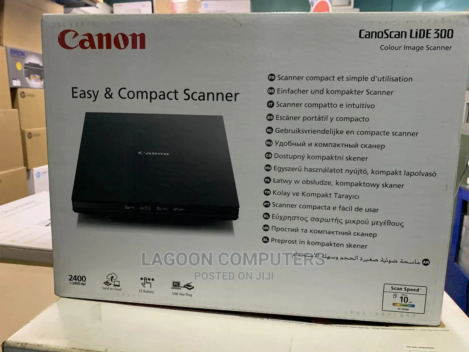 Canon Lide 300 Colour Flatbed Scanner - Black, 2400x2400 Dpi