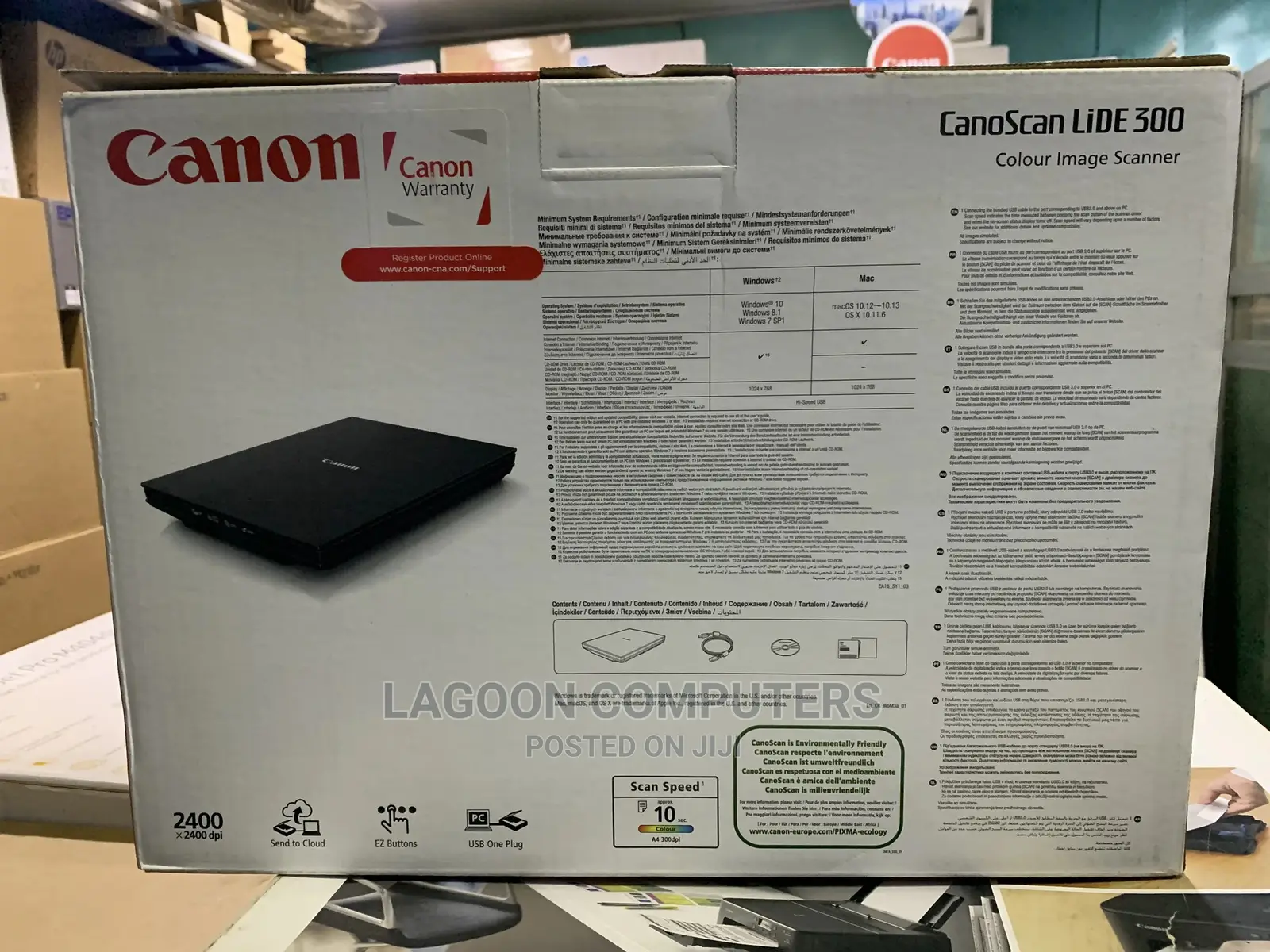 Canon Lide 300 Colour Flatbed Scanner - Black, 2400x2400 Dpi