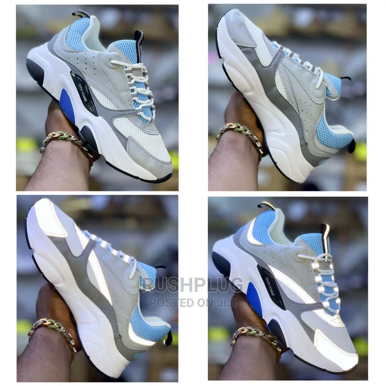 Dior Homme B22 Ss21 ‘ White Blue Technical Mesh Gray