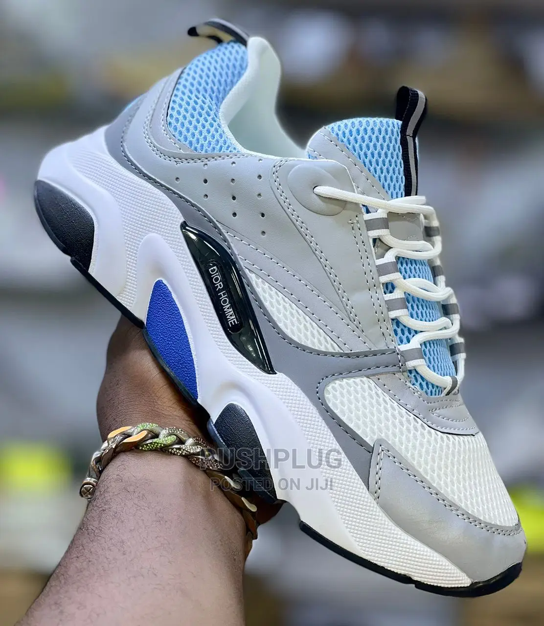 Dior Homme B22 Ss21 ‘ White Blue Technical Mesh Gray