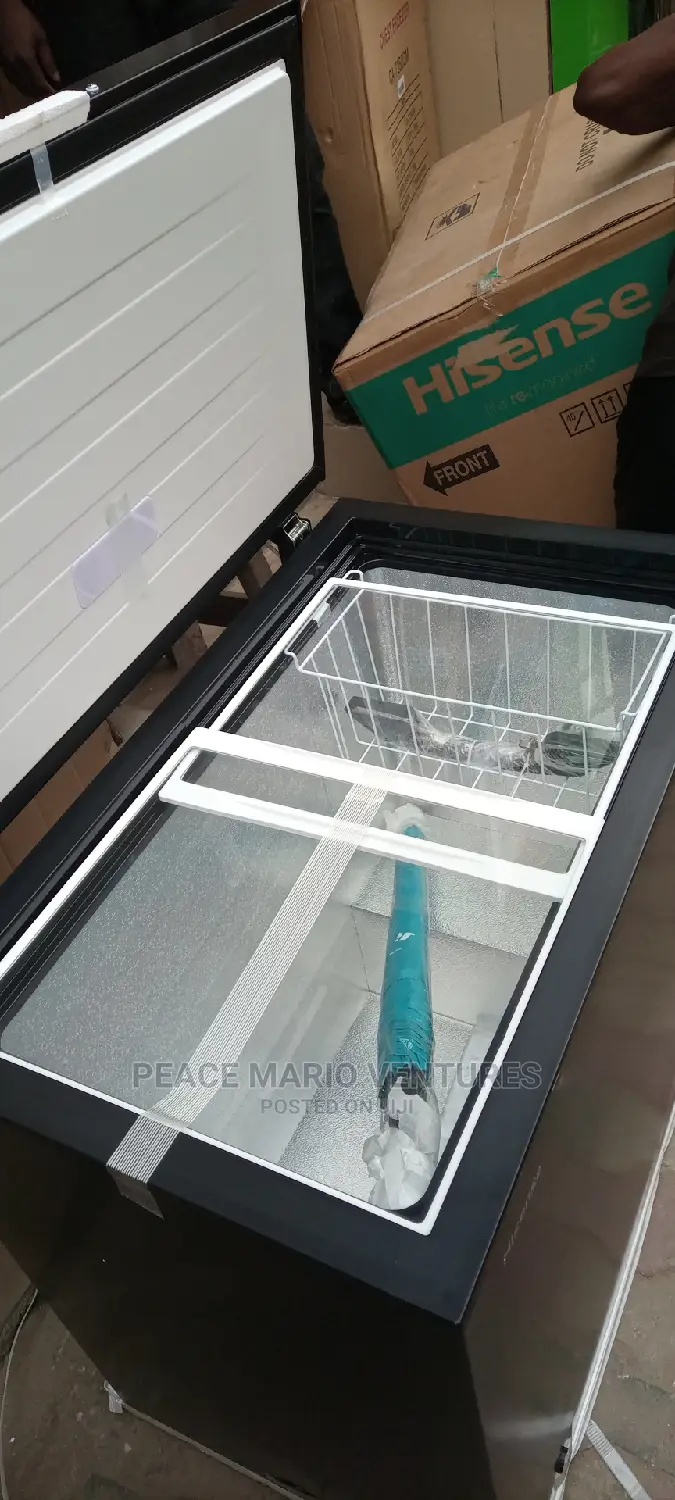 Original Hisense Deep Freezer With Transparent Glass.
