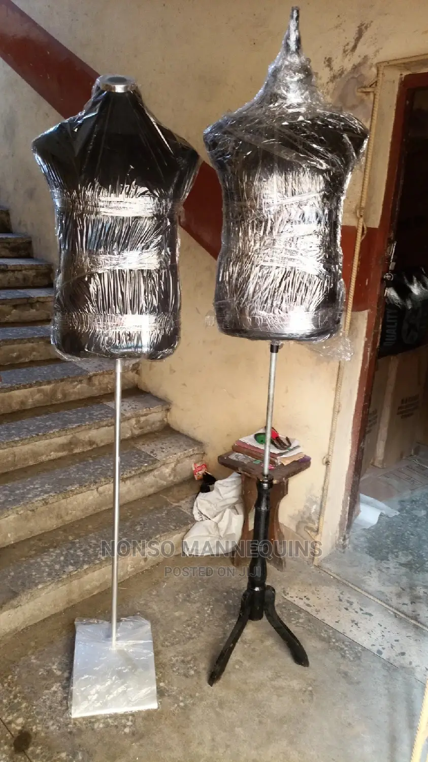 Male Pinnable Dressform Black Body Stands